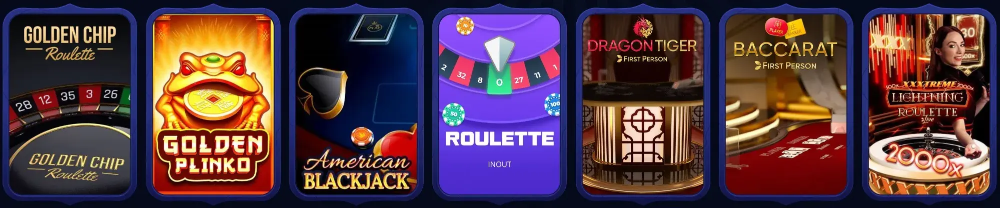 Tischspiele und Jackpots